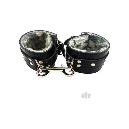 Rouge Fur Wrist Cuffs Blk/leopard