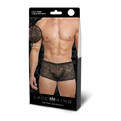 Lace King Lace Trunks L/xl Blk