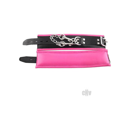 Rouge Padded Wrist Cuffs Blk/pnk