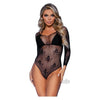 Micro Net Snap Skull Bodysuit Os Blk