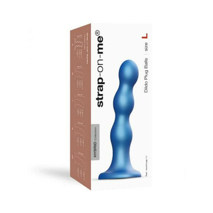 Strap-on-me Dildo Plug Balls L Metallic Blue