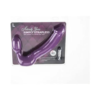 Simply Vibrating Strapless Strap On Large Purple