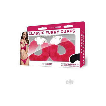 Whipsmart Furry Cuffs Eye Mask Hot Pnk