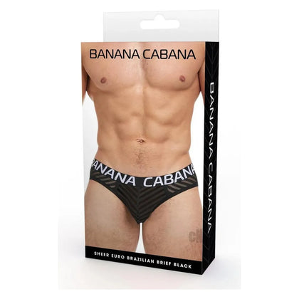 Banana Cabana Sheer Bikini Sm/md Black