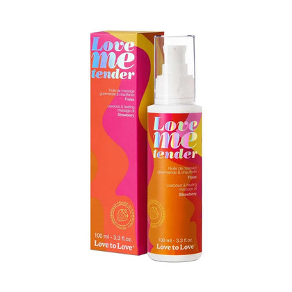 Love to Love Love Me Tender Luscious & Heating Massage Oil Strawberry 3.3 oz.