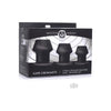 Gape-grommets 3 Piece Hollow Silicone Anal Dilator Set