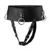 Wand Massager Orgasm Belt O/S Black Leather