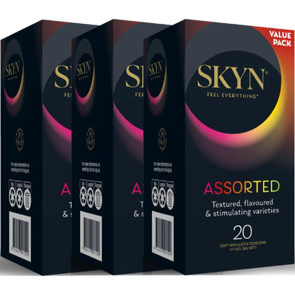 Skyn® Non-Latex Intimate Condoms - Assorted Sensations for Couples (Model: Skyn® Feel Everything 53, Unisex, Variety Pack)