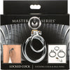 Locked Cock Stainless Steel Locking Cock & Ball Ring Set - Model X1 - Men's Genital Restriction Device for Enhanced Sensation - Silver