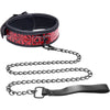 Fifty Shades of Grey Crimson Tied Collar With Leash Bondage Set - Master Series 007 - Unisex - Neck and Wrist - Red