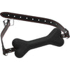 Hound Silicone Dog Bone Gag - Model RX-7 - Unisex BDSM Bondage Headgear - Black