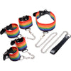 Fifty Shades of Kinky Pride Rainbow Bondage Set - Submissive Pleasure Kit P7 for All Gender Restraints - Multicoloured