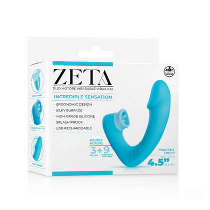 ZETA G-Spot Vibrator ZV-01 - Rechargeable Silicone Licking Stimulator - Female G-Spot Stimulation - Purple