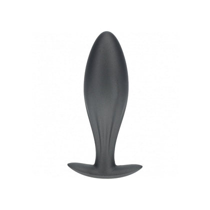 Ouch! - Oval Anal Plug - Silicone - Gun Metal