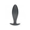 Ouch! - Oval Anal Plug - Silicone - Gun Metal