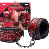 Fifty Shades of Grey Crimson Tied Embossed Ankle Cuffs BDSM Model 8732 Unisex Bondage Accessory for the Ankles in Red