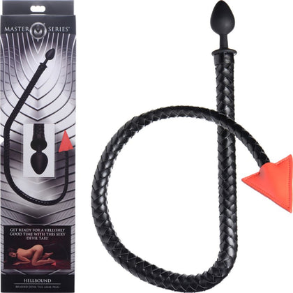 Hellbound Devil Tail Anal Plug, Model: HB-666, Unisex, Anal, Black and Red