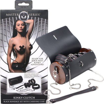 Leatherlust Bound Kinky Clutch Set | Black Bondage Set | Model KCS-001 | Unisex | Restraint & Sensory Play | Black