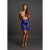 High-waist fishnet skirt - Blue - O/S