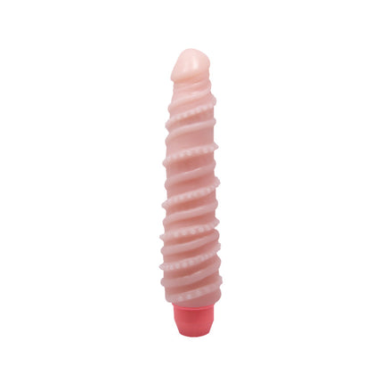 Flexi Spine Vibrator Spiraled Flesh - Adult Naughty Store