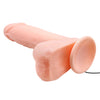 Vibrating Dildo w/Suction Base Flesh