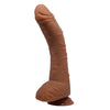 Light Brown Alex Dildo - Realistic G-Spot Curved Suction Delight, Waterproof Pleasure