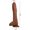 Light Brown Alex Dildo - Realistic G-Spot Curved Suction Delight, Waterproof Pleasure