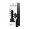 Ribbly - Glass Vibrator - With Suction Cup and Remote - Rechargeable - 10 Speed - Black