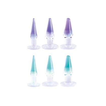 Glitzy Trainer 3 in 1 PVC Anal Plug Kit - Transparent Delight
