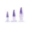 Glitzy Trainer 3 in 1 PVC Anal Plug Kit Multiple size - Transparent