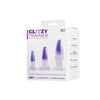 Glitzy Trainer 3 in 1 PVC Anal Plug Kit Multiple size - Transparent