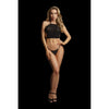 Festive Rhinestone Top and Thong OS - Black