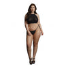 Festive Rhinestone Top and Thong OSX - Black