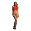 Festive Rhinestone Top and Thong OS - Red