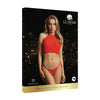 Festive Rhinestone Top and Thong OS - Red
