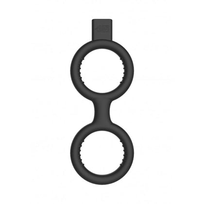 E-Stimulation Cock Ring with Ballstrap - Black