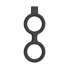 E-Stimulation Cock Ring with Ballstrap - Black