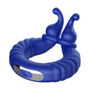 Introducing the Luxe PleasureZone F-24 Textured Vibrating Cockring - Black: The Ultimate Pleasure Enhancer for Him and Her