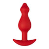 Pointee 100% Silicone Large Tapered Anal Plug - Red