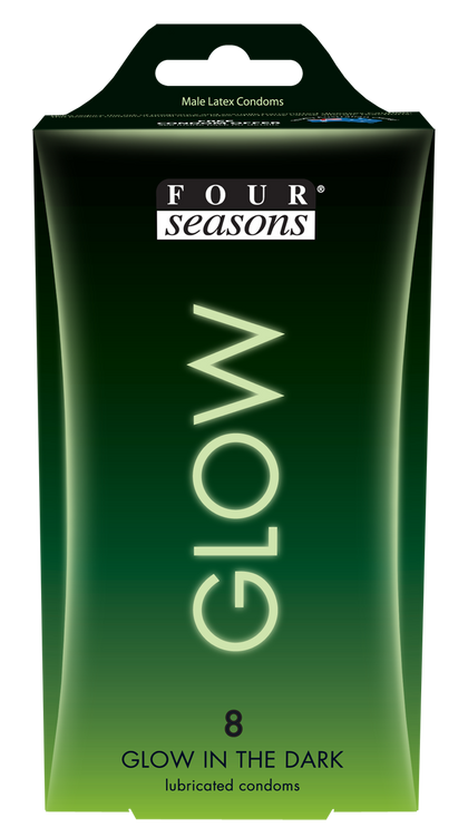 Condom 8pk Glow N Dark 54mm