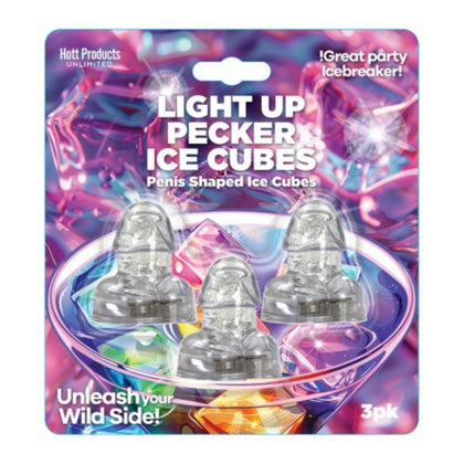 Light Up Penis Ice Cubes 3Pk. Blinking/Flashing Penis Shaped Ice Cubes