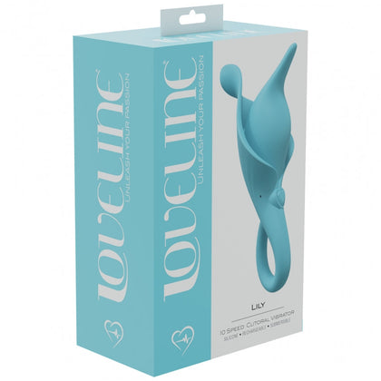 LoveLine - Lily - 10 Speed Clitoral Vibe - Sealed Silicone - Rechargeable - Submersible - Blue