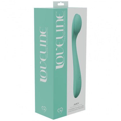 LoveLine - Juicy - 10 Speed Flexible Vibe - Sealed Silicone - Rechargeable - Submersible - Green