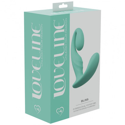LoveLine - Bliss - 10 Speed Dual Motor Vibe - Sealed Silicone - Rechargeable - Submersible - Green
