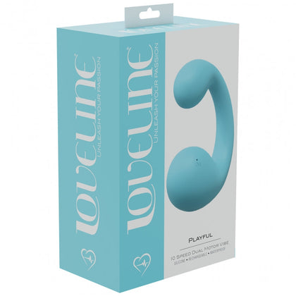LoveLine - Playful  - 10 Speed Dual Motor Vibe - Sealed Silicone - Rechargeable - Submersible - Blue