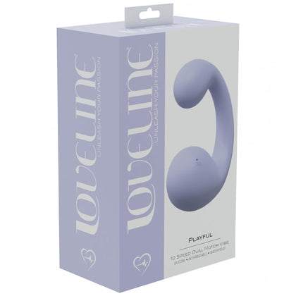LoveLine - Playful  - 10 Speed Dual Motor Vibe - Sealed Silicone - Rechargeable - Submersible – Lavender
