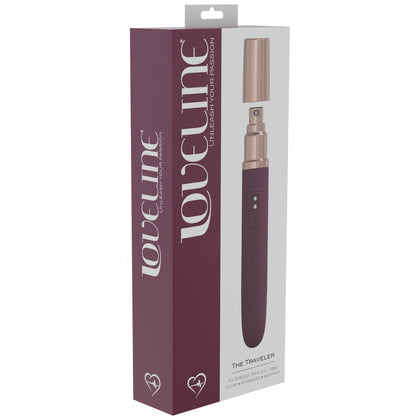 LoveLine - The Traveler - 10 Speed Travel Vibe - Silicone - Rechargeable - Waterproof – Burgundy