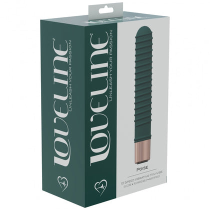 LoveLine - Poise - 10 Speed Mini-Vibe - Silicone - Rechargeable - Waterproof - Forest Green