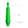 Dido Luminous 10-Speed ABS Bullet with Silicone Sleeve - Green Elegance