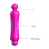 Demi - ABS Bullet With Silicone Sleeve - 10-Speeds - Fuchsia